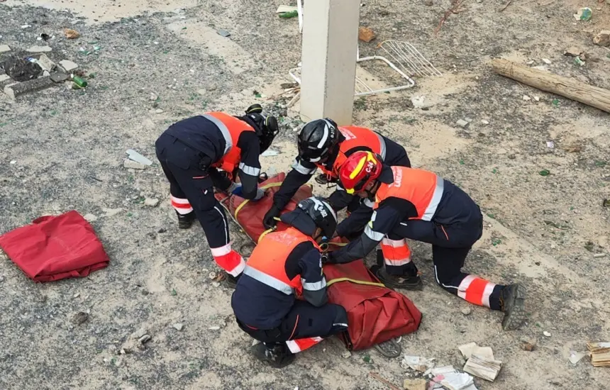 Rescate realizado por los bomberos del Consorcio de Seguridad y Emergencias.