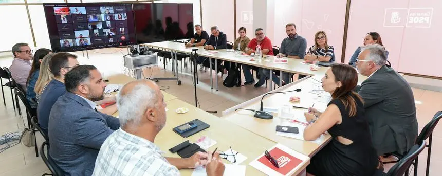 Imagen del encuentro de la Ejecutiva Regional de los socalistas canarios
