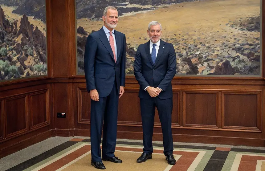 Fernando Clavijo este miércoles con el Rey Felipe VI.