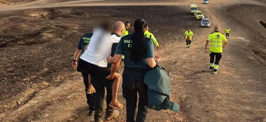 Rescate llevado a cabo por la Guardia Civil.