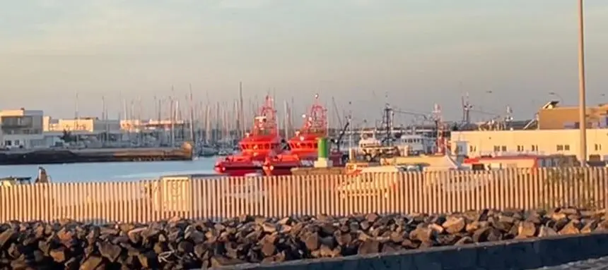 Imagen de las embarcaciones de Salvamento Marítimo en Puerto Naos.
