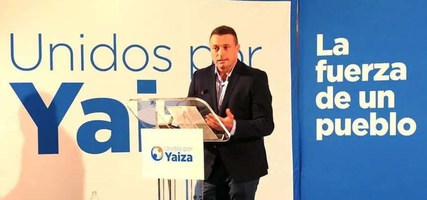 Óscar Noda en un acto de su partido.