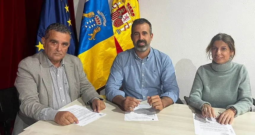 Los concejales de CC en Yaiza.