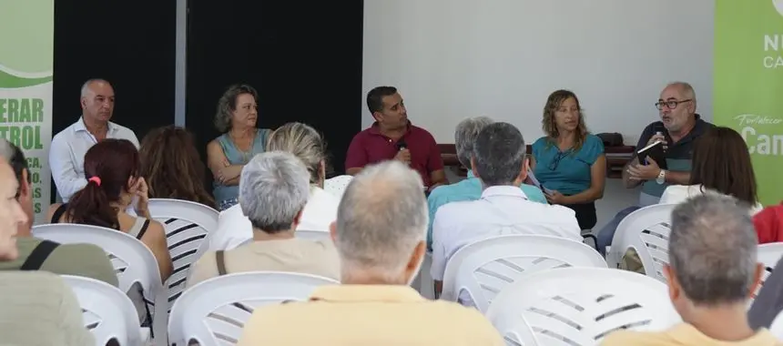 Imagen del encuentro celebrado por Nueva Canarias y los asistentes al mismo