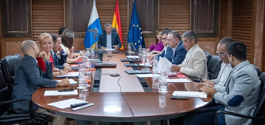 Imagen del encuentro del Consejo de Gobierno celebrado este lunes y presidido por Manuel Domínguez.