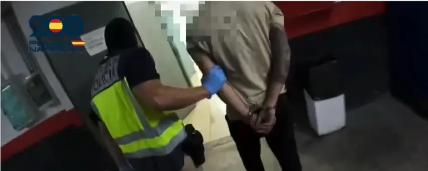 Detenido de la Policía Nacional.