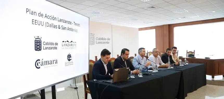Imagen de la presentación del Plan de Acción en Estados Unidos presentado este jueves por la mañana en el Cabildo.