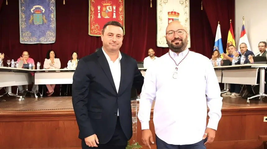 El alcalde Óscar Noda y César Rijo (1)