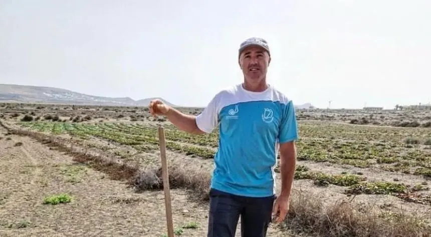 Gustavo Rodríguez Peña, responsable de la programación y comercialización de la cosecha de batatas "El Jable".
