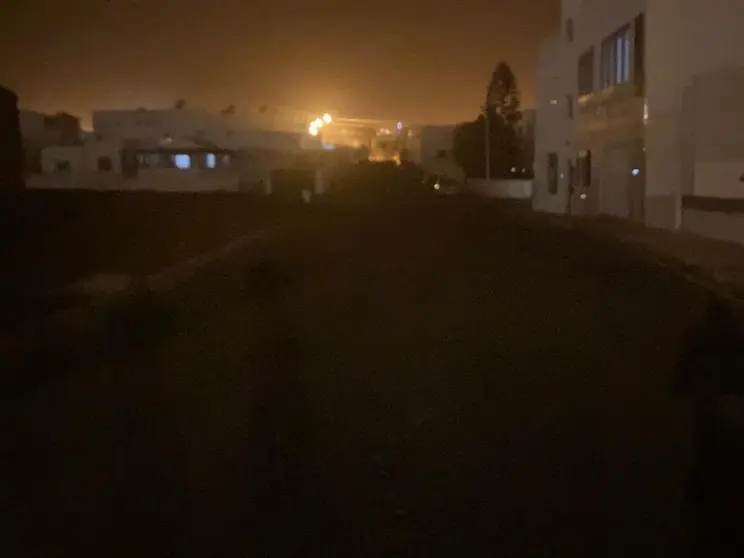 Calle de Tías con problema de iluminación.