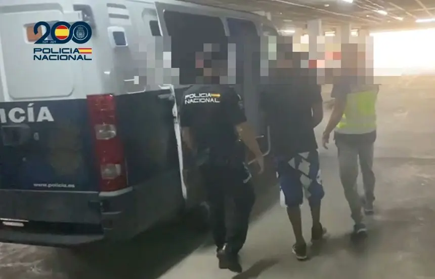 Imagen del detenido por los incendios en Arrecife.