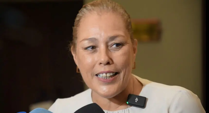 Rueda de prensa de la presidenta del Parlamento, Astrid Pérez.
