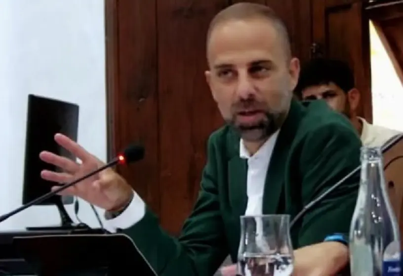 Jonás Álvarez durante un pleno en La Villa. 