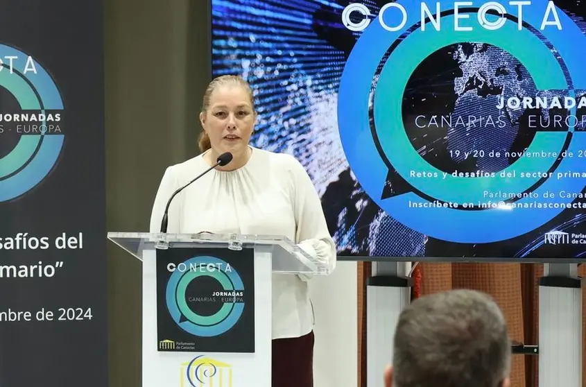 Astrid Pérez, presidenta del Parlamento de Canarias.