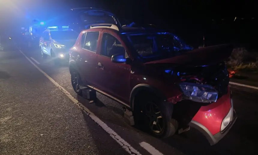 Imagen de cómo se quedó el vehículo tras el accidente.