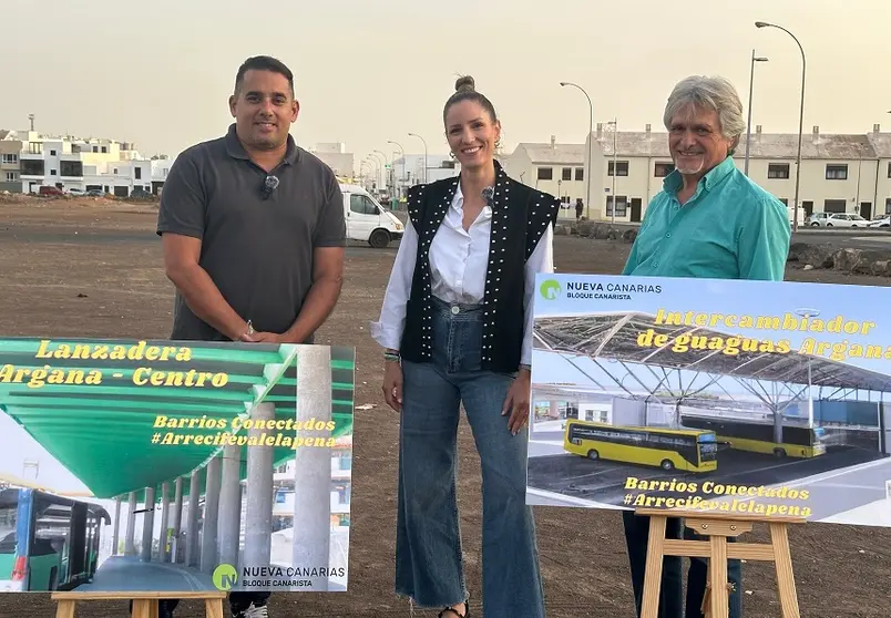 Yoné Caraballo, Sheila Guillén y Servando Pérez en Argana Alta