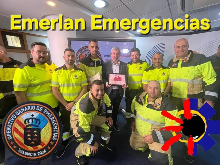 Miembros de EMERLAN en el Reconocimiento del Gobierno de Canarias.