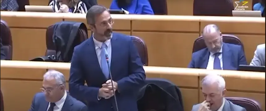 Pedro San Ginés en el Senado.
