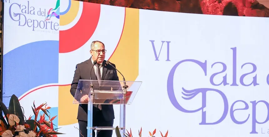 Juan Monzón en la gala del Deporte.