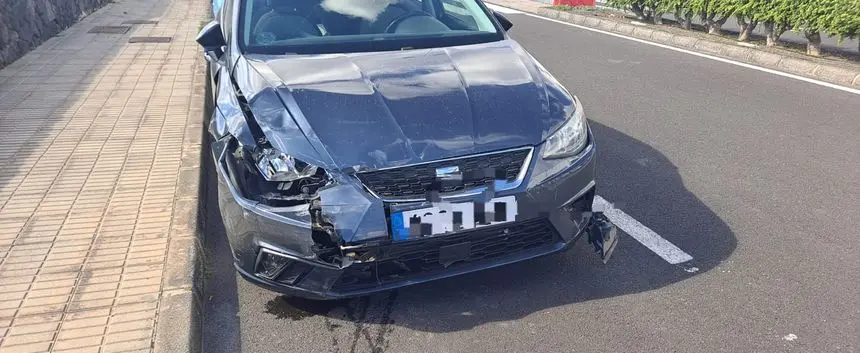 Imagen de uno de los vehículos accidentado