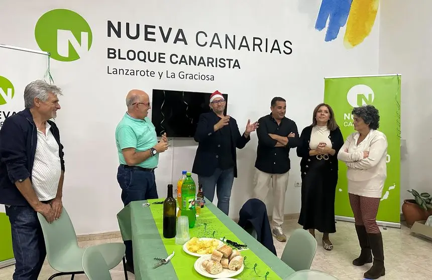 De izquierda a derecha Servando Pérez, Fernando Jiménez, Marcos Lemes, Yoné Caraballo, Carmen Hernández y Nieves Rodríguez