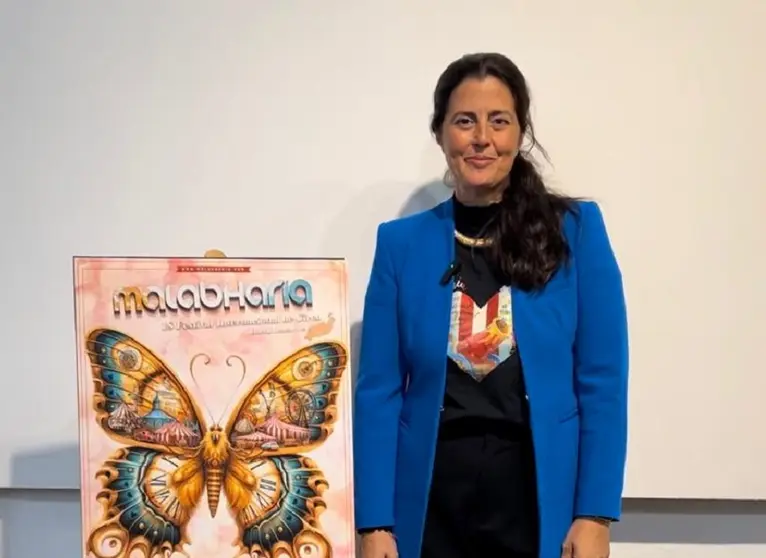 Evelia García en la presentación del Festival Malabharía.