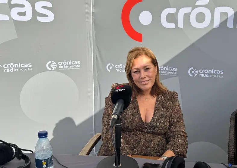 Astrid Pérez durante su participación en el programa Entre Barrios.