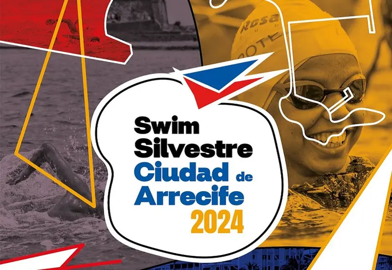 Cartel de la  Swim Silvestre Ciudad de Arrecife, que entra en el calendario de citas deportivas para despedir el 2024.
