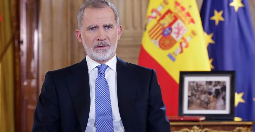 Imagen del Rey durante su tradicional discurso de Noche Buena