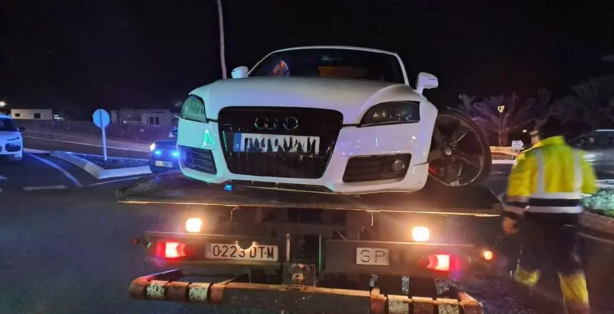 Imagen de cómo quedó el vehículo tras el accidente