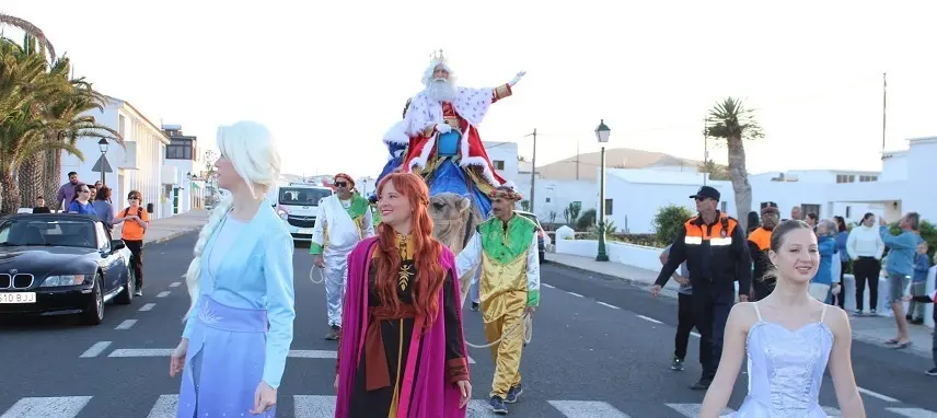 Cabalgata de Reyes en el municipio de Tinajo.