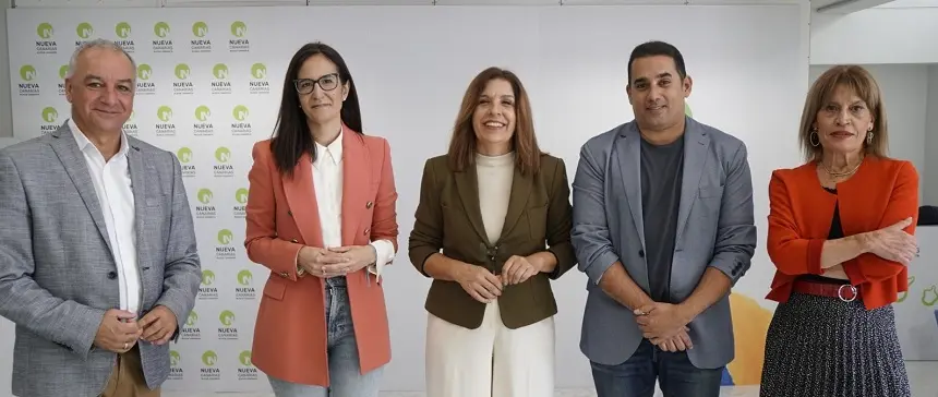 Imagen de los parlamentarios de Nueva Canarias de este martes.