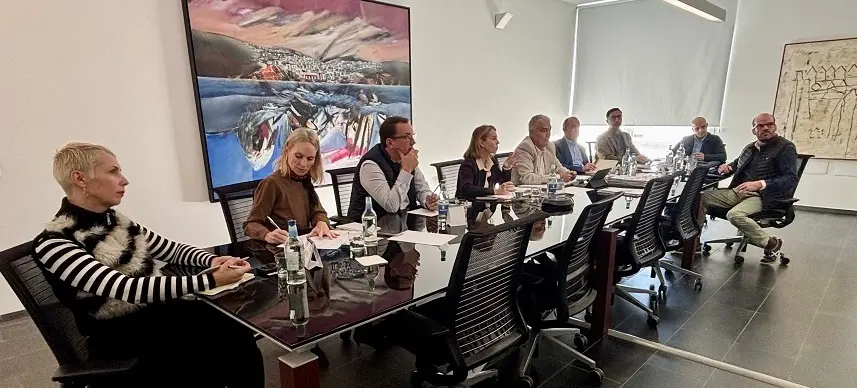 José Juan Cruz en la reunión con la Federación Turístico.