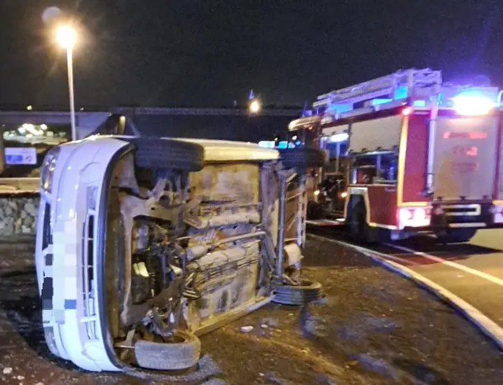 Imagen del estado del vehículo tras el accidente.