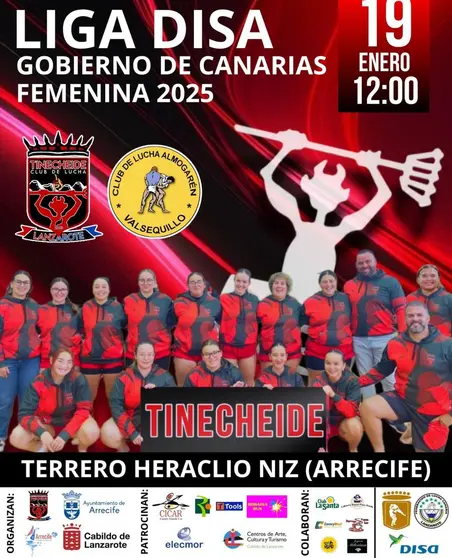 Imagen del cartel anunciador de la luchada