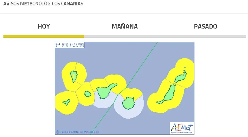 Imagen de la Agencia Estatal de Metereología. 