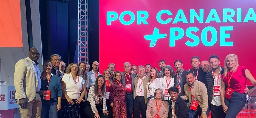 Representantes del PSOE de Lanzarote en el congreso regional de los socialistas.