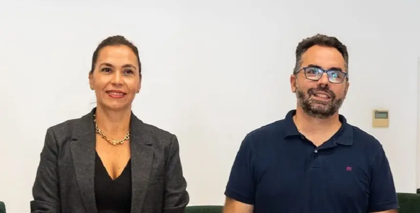 Echedey Eugenio y Maite Corujo.