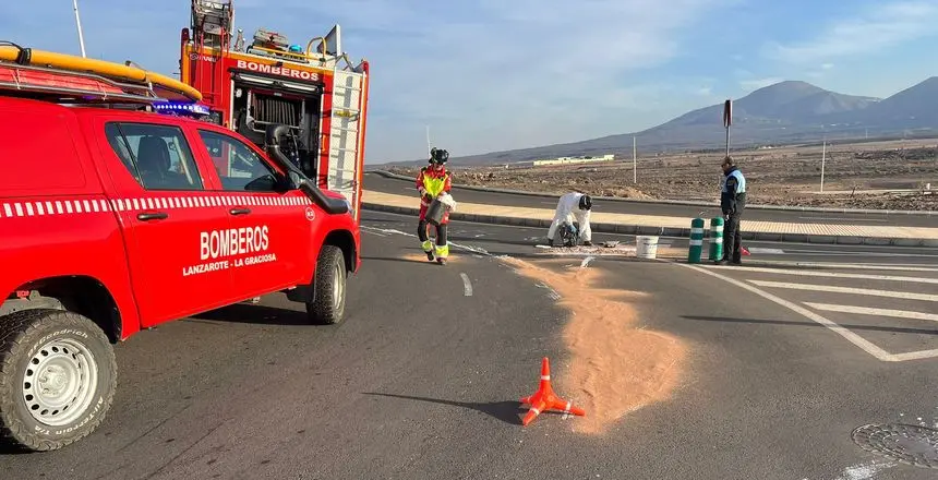 Imagen del momento en el que actuaron los bomberos