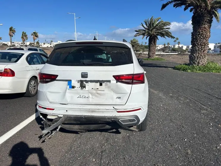 Estado en el que quedó de uno de los vehículos implicados en el accidente.