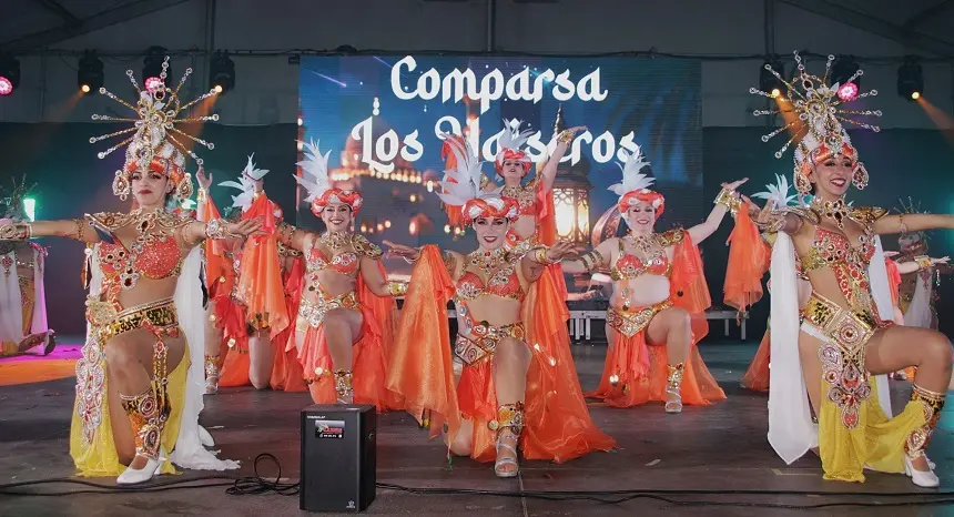 Yaiseros durante la presentación del carnaval de Yaiza en Uga.