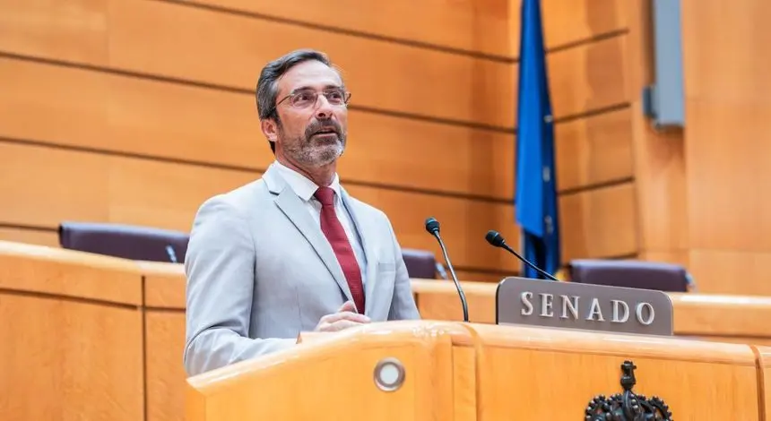 Pedro San Ginés durante su intervención en el Senado