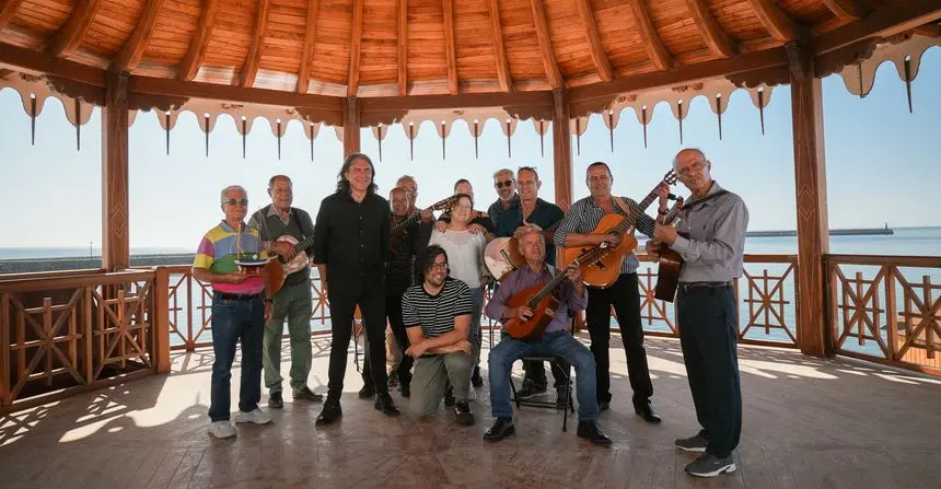 El artista y presentador José Manuel Ramos en el Quiosco de la Música de Arrecife el día de la grabación del programa.