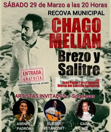 Imagen del cartel del concierto de este sábado