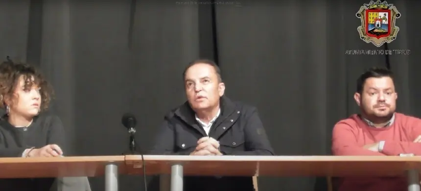 Jesús Machín durante uno de los plenos del Ayuntamiento de Tinajo.