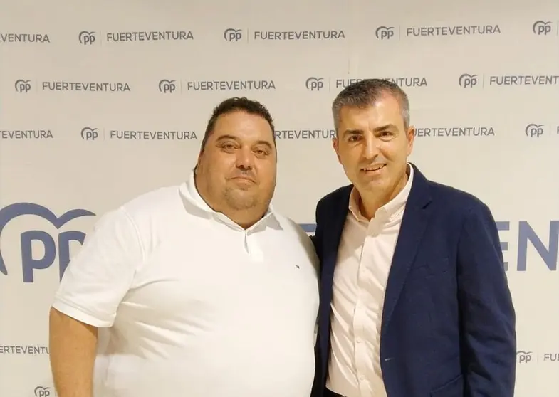 Guayo Rodríguez junto al presidente del PP en Canarias, Manuel Rodríguez, en una imagen reciente