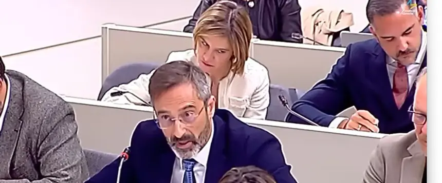 Pedro San Ginés durante su intervención en la Comisión del Senado.