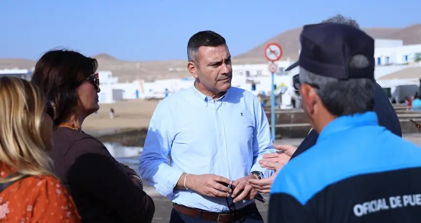 Visita del Presidente a La Graciosa.