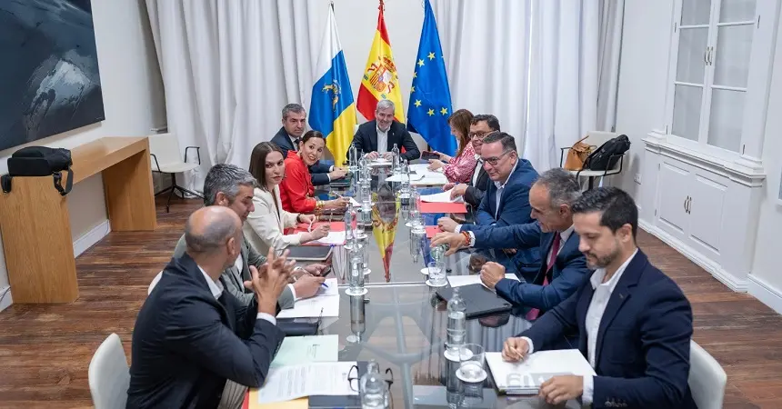 Imagen del encuentro del Consejo de Gobierno celebrado este lunes en Arrecife.