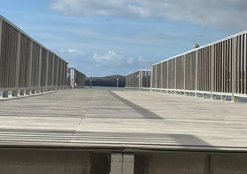 Imagen de la pasarela de Arrieta en su estado actual.